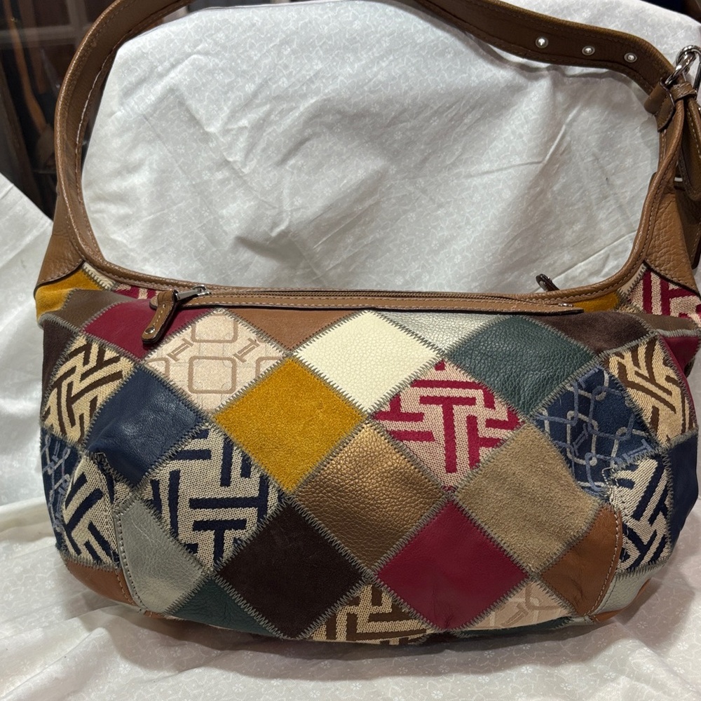 Tignanello Leather Patchwork Bag - image 1